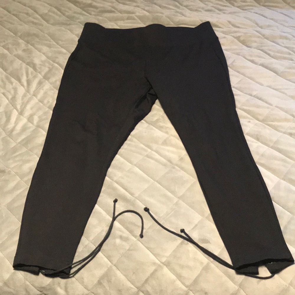 Torrid black lace back pants